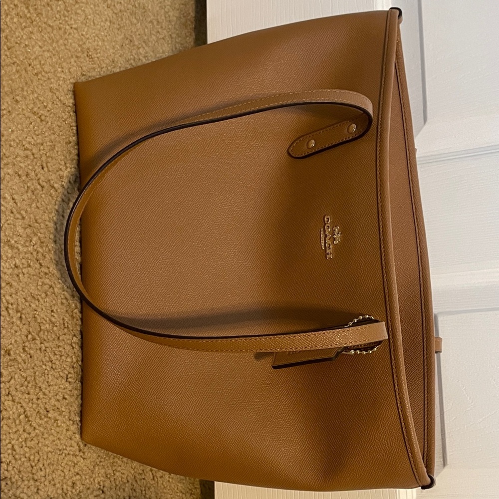 Coach Tan Leather Tote Bag